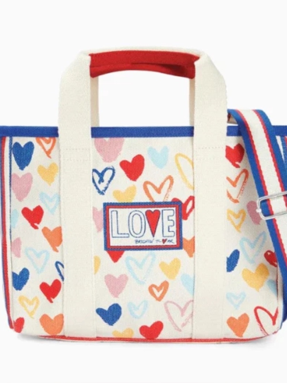 Brighton Red, White And You Mini Canvas Tote Bag limited edition NWT
